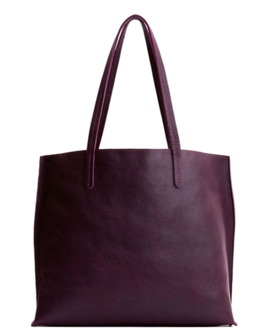 Portland Leather August Tote Large Plum Full Grain Leather Bag
